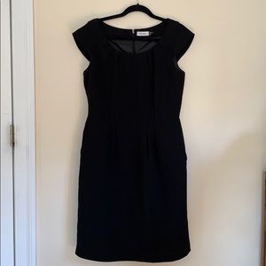 Black Calvin Klein dress, fully lined.
